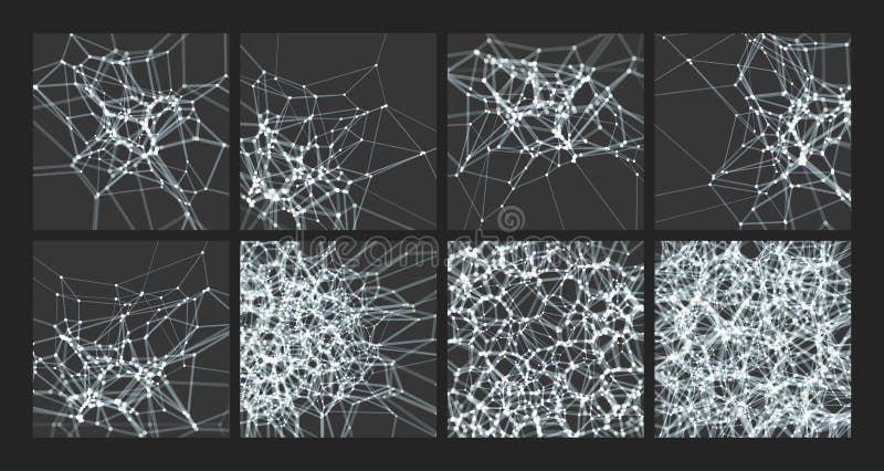 Lattice structure. Science or technology background. Graphic design. 3d grid surface. stock illustration