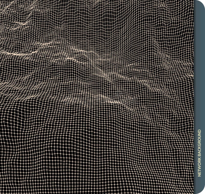 Lattice structure. Science or technology background. Graphic design. 3d grid surface. vector illustration