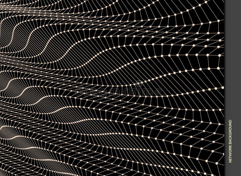 Lattice structure. Science or technology background. Graphic design. 3d grid surface. vector illustration