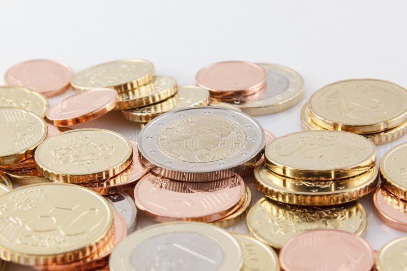 Latvia EURO coins stock photo. Image of exchange, business - 36798516