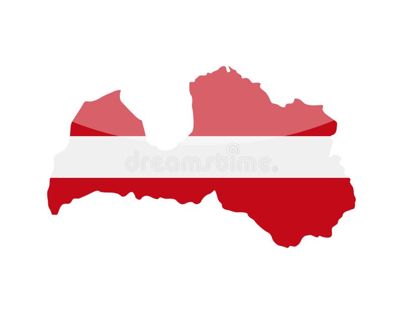 Latvia Flag Country Contour Vector Icon royalty free illustration