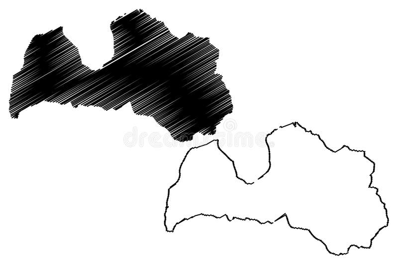 Latvia Map Vector Stock Illustrations 1 843 Latvia Map Vector