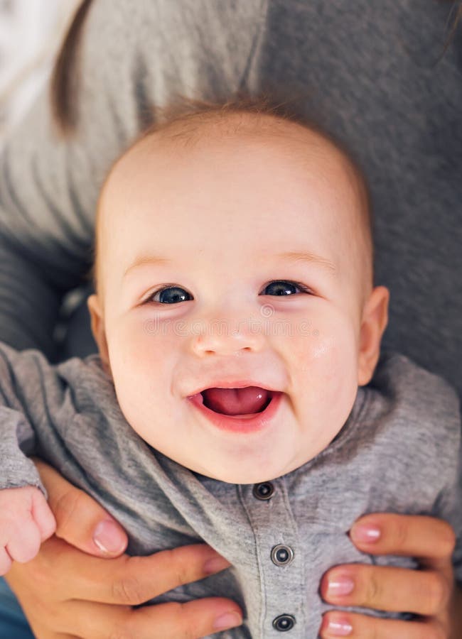 Laughing Baby Boy stock image. Image of small, newborn 80692309