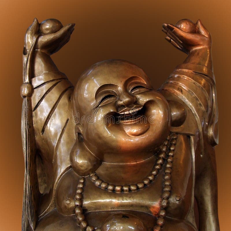 Laughing Buddha figurine stock photography