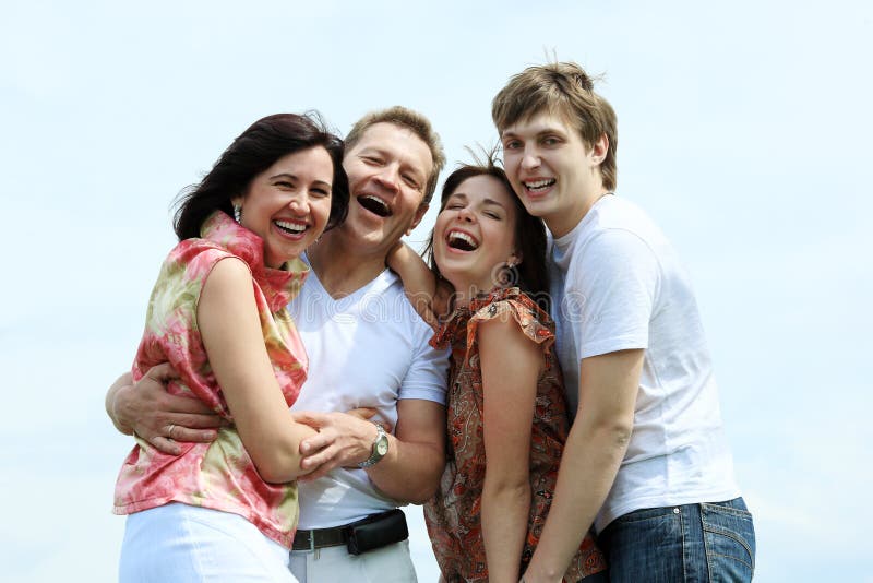 Laughing family