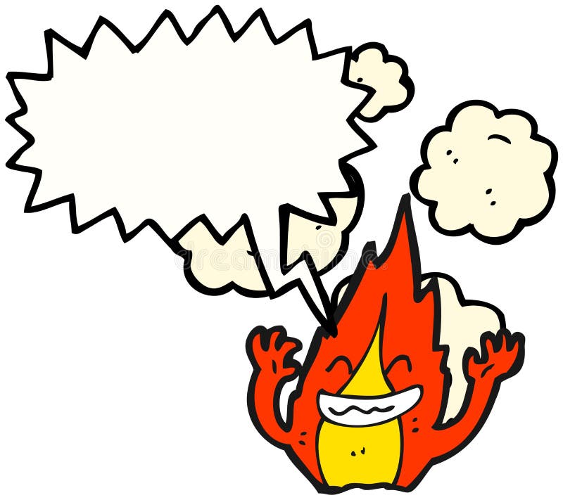 Laughing Fire Cartoon Character