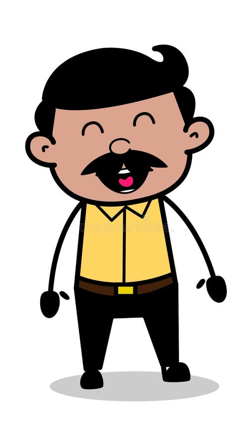Laughing - Indian Cartoon Man Father Vector Illustration Stock Illustration  - Illustration of clipart, doodle: 148888942