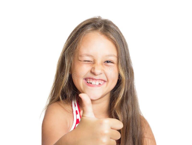 Laughing little girl stock image. Image of success, laughing 45132147