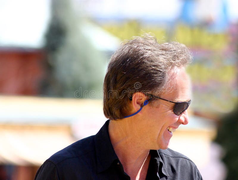 Laughing male tourist stock photography