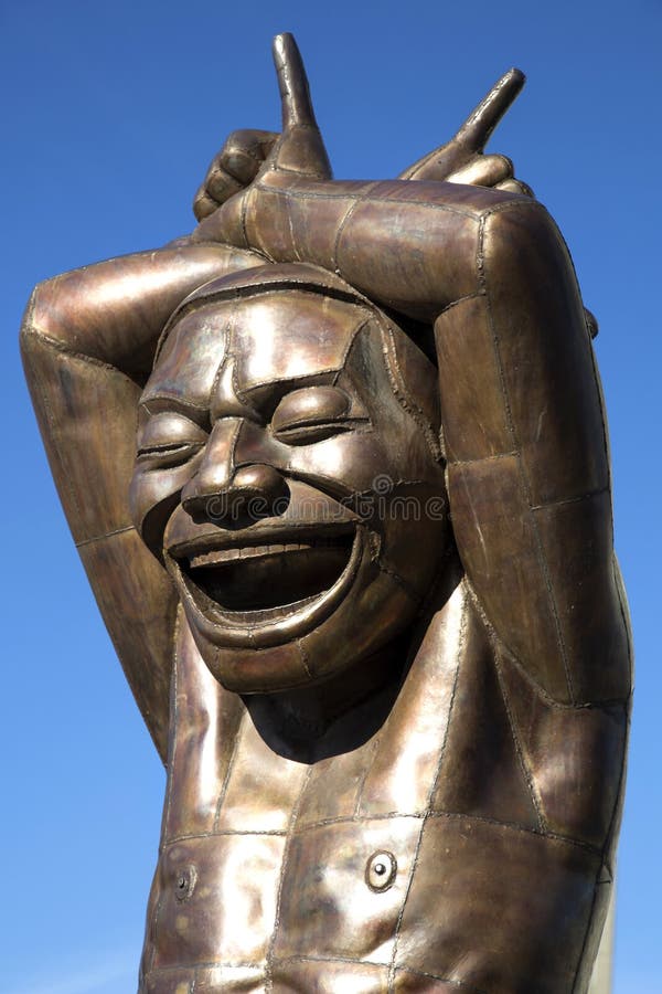 Laughing sculpture in Vancouver