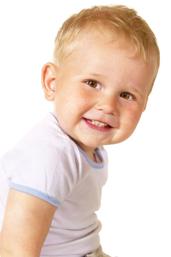 Laughing toddler boy