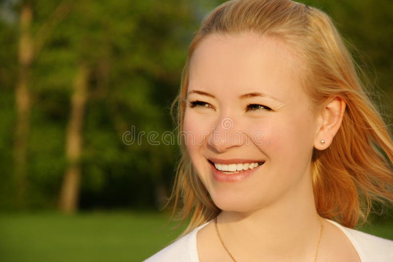 Laughing young woman