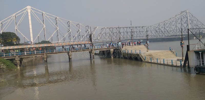 A launch ferry ghat just beside the great howrah bridge.