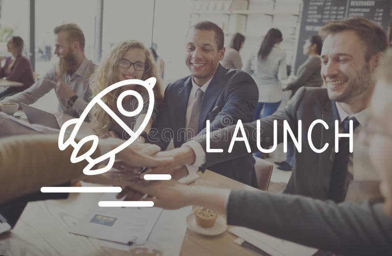 Launch Startup Business Success Release Concept stock image Launch Startup Business Success Release Concept stock image