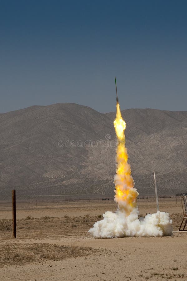 Launch of a Zinc Sulfur Rocket