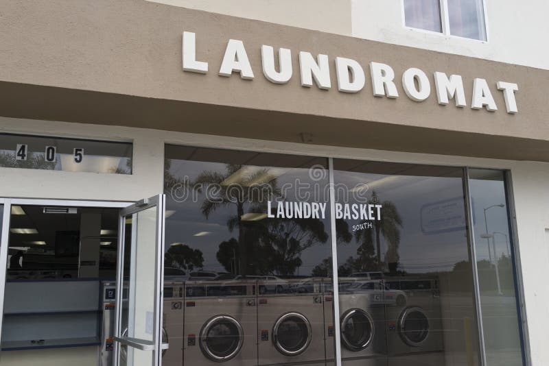 Laundromat editorial photography. Image of beach, window 43063262