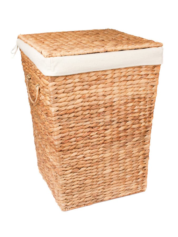 Laundry basket stock photo. Image of object, white, isolated 16936360