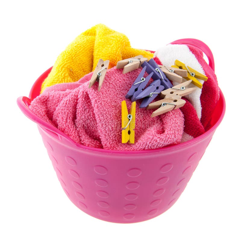 Laundry basket stock image. Image of clean, clothing 10563435