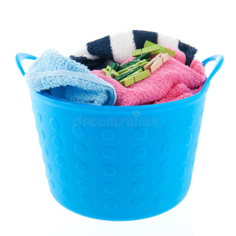 Laundry basket stock image. Image of clean, clothing 10563435