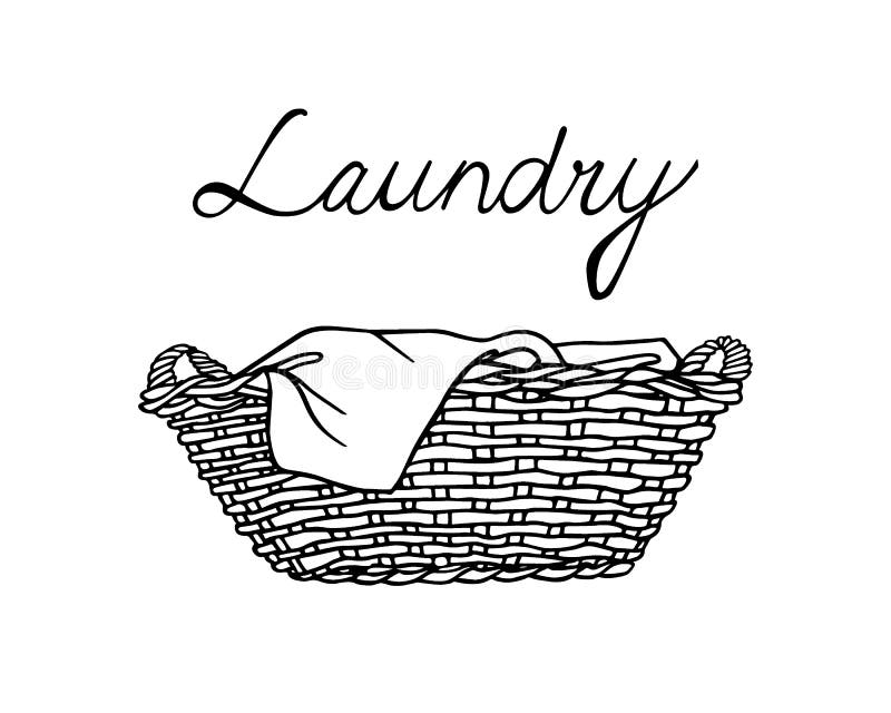 Laundry basket illustration