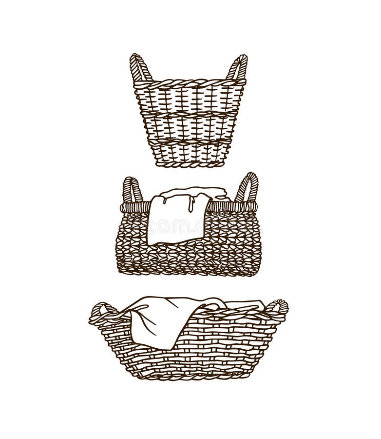 Laundry basket illustration