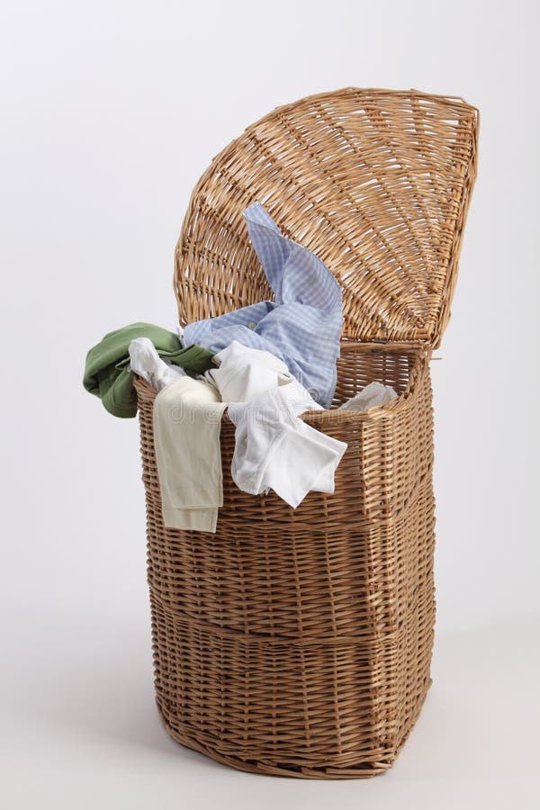 Laundry basket stock photo. Image of household, assorted 84066444