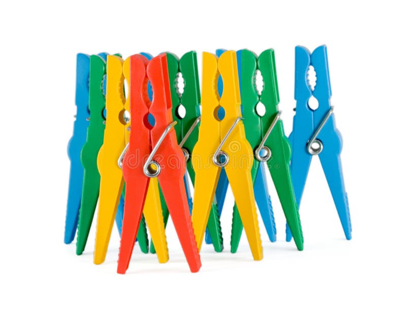 Laundry clips stock photo. Image of clothes, clench, colorful 17411744