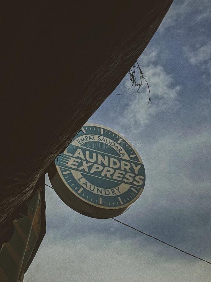 LAUNDRY EXPRESS in JAKARTA editorial stock photo. Image of pattern