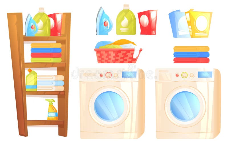 Washing Powder And Measuring Cup Flat Icon Detergent Red Icons In