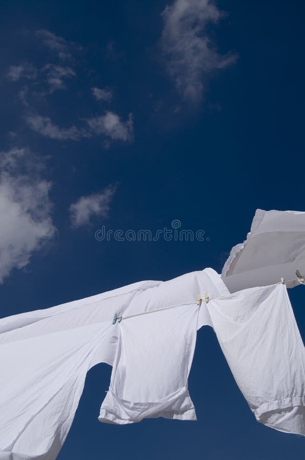 Laundry hanging stock photography