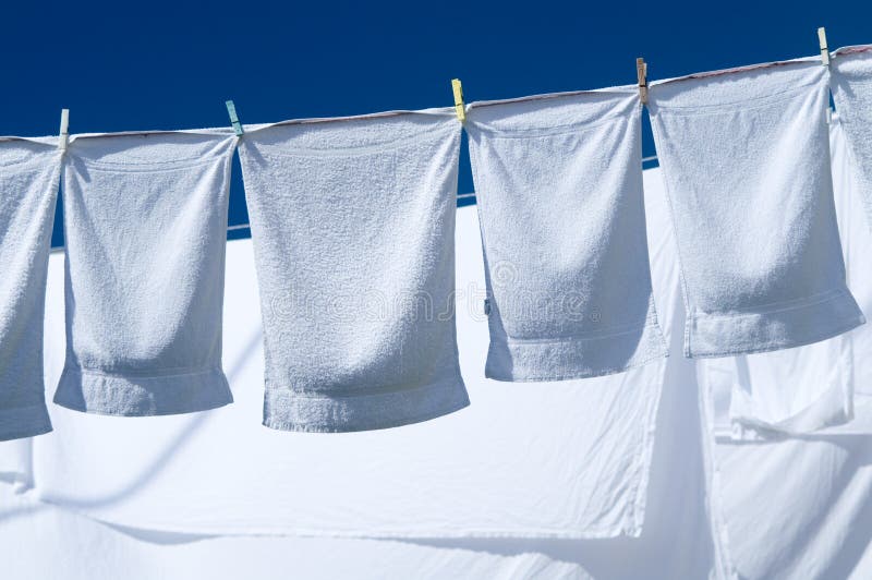 Laundry hanging stock image. Image of flush, light, sheets 23571327