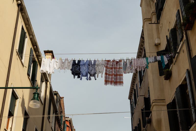 Laundry Hanging in Venice, Italy Stock Image - Image of italy ...