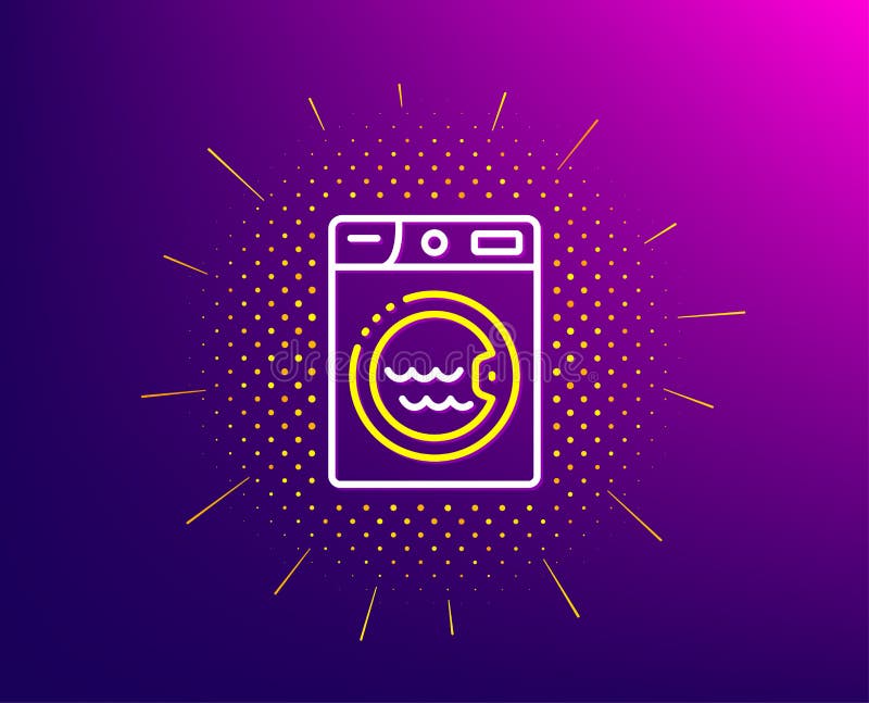 Laundry Line Icon. Washing Machine Sign. Hotel Service. Vector Stock