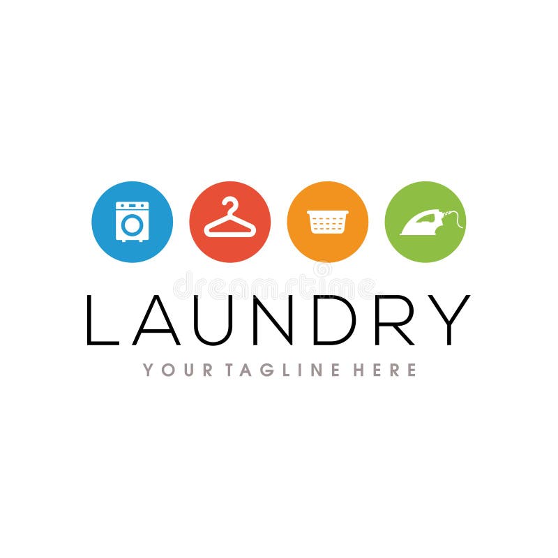 Laundry Logo. Dry Cleaning Logo Vector Template Stock Vector