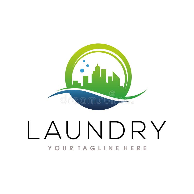 Laundry Logo. Dry Cleaning Logo Vector Template Stock Vector