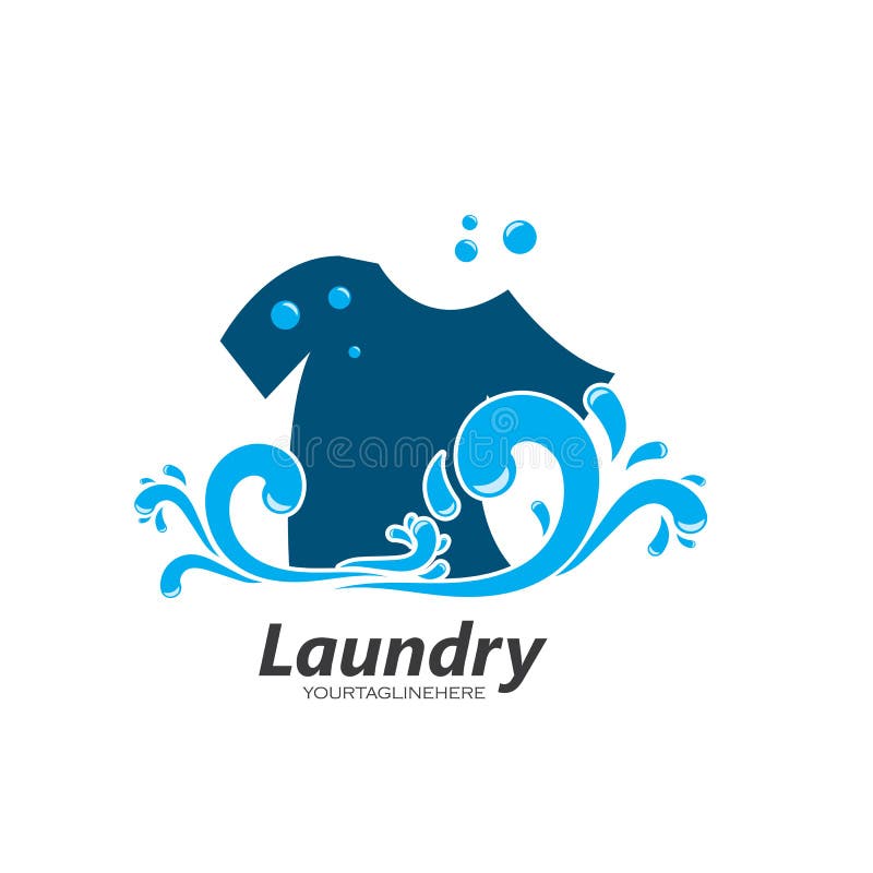 Laundry logo vector icon illustration design stock illustration