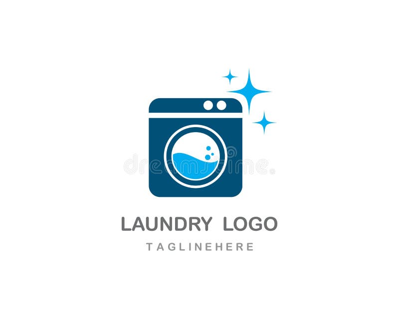 Laundry logo vector stock vector. Illustration of design - 124459895