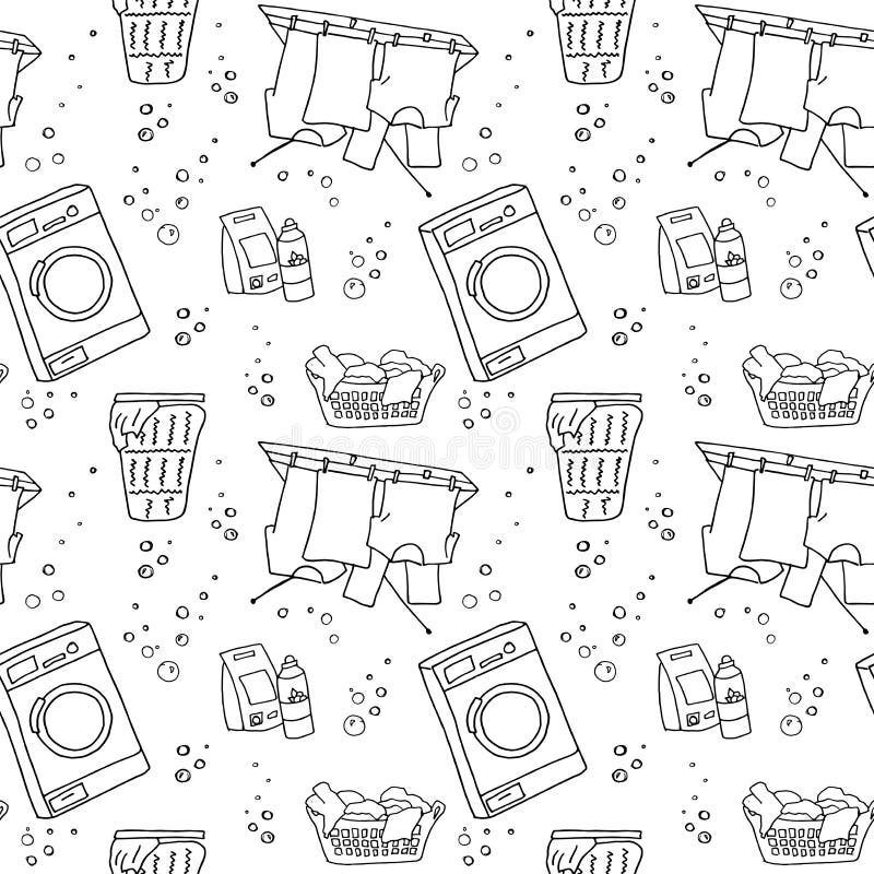  Doodle Laundry Stock Illustrations 625 Doodle Laundry 