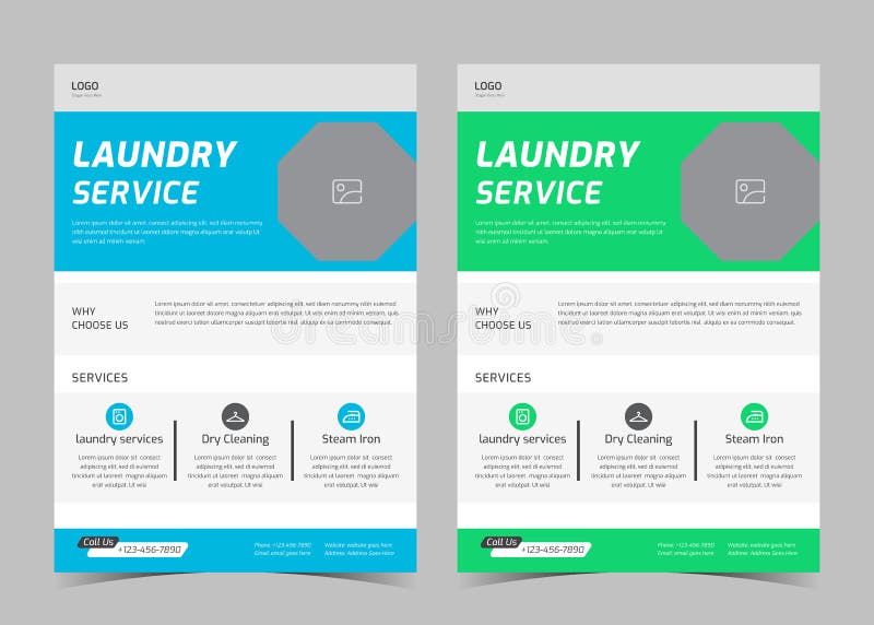 laundry service flyer template creative poster cleaning leaflet 219444143