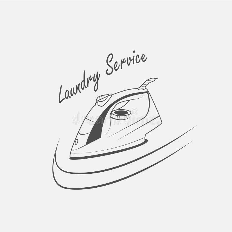 Laundry service, electric iron vector icon - vector. Laundry service, electric iron vector icon - vector