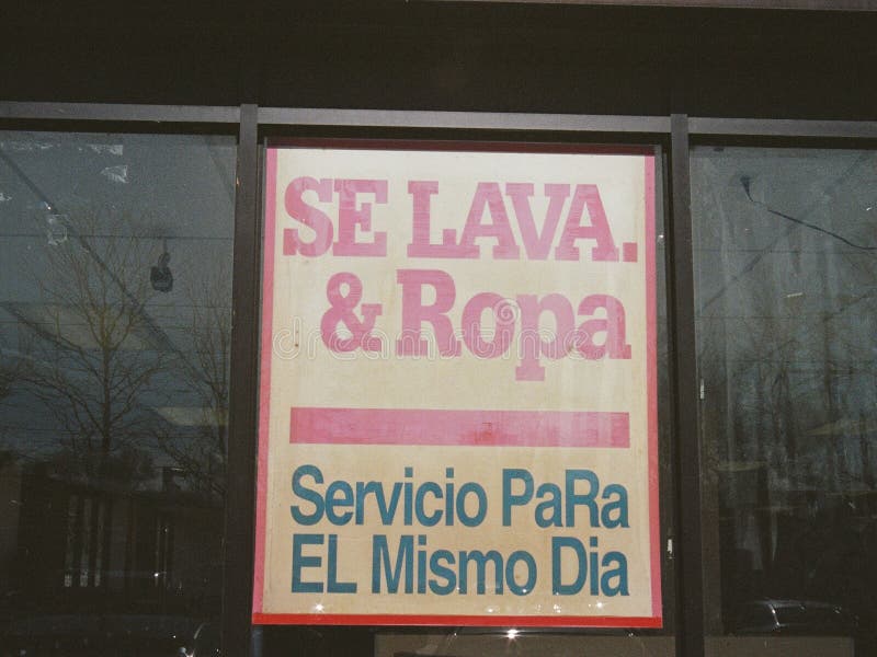 Laundry Sign in Spanish, in Beacon, New York Editorial Photography Image of signage, portra