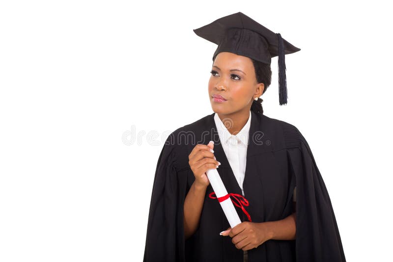 Laureato premuroso della femmina immagine stock libera da diritti Laureato premuroso della femmina immagine stock libera da diritti