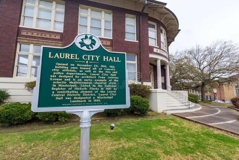 Laurel City Hall in Laurel, MS Editorial Stock Image Image of states