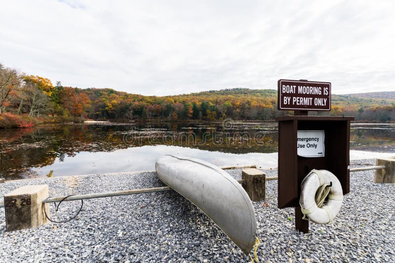 Laurel Lake Recreational Area in Pine Grove Furnace State Park in Pennsylvania during fall. Laurel Lake Recreational Area in Pine Grove Furnace State Park in Pennsylvania during fall..