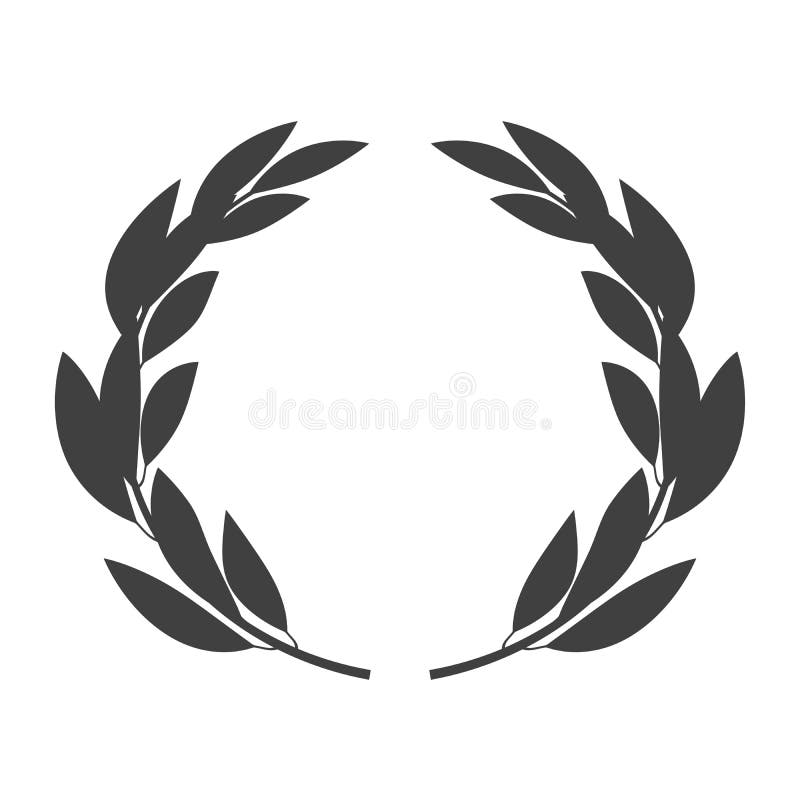 Laurel Wreath Icon Placed on White. Vector Illustration Stock Vector ...
