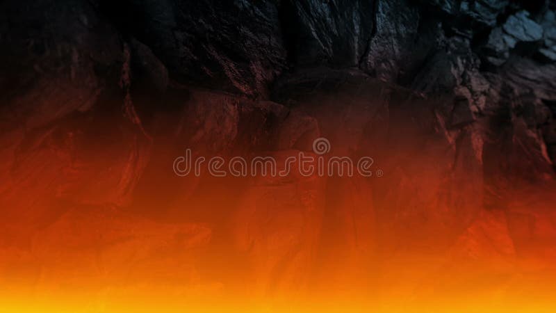 Lava tegen rotswand met gaswrijving