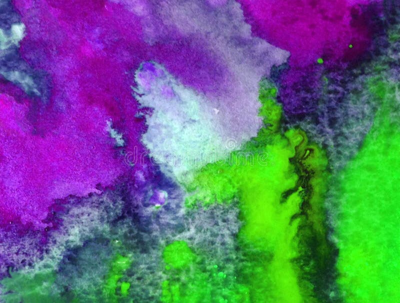 Lavado mojado texturizado colorido violeta azul violeta del verde del chapoteo del extracto del fondo del arte de la acuarela bor stock de ilustración Lavado mojado texturizado colorido violeta azul violeta del verde del chapoteo del extracto del fondo del arte de la acuarela bor stock de ilustración