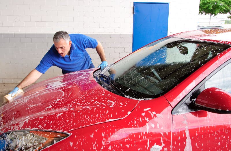 Lavage de véhicule. photo stock Lavage de véhicule. photo stock