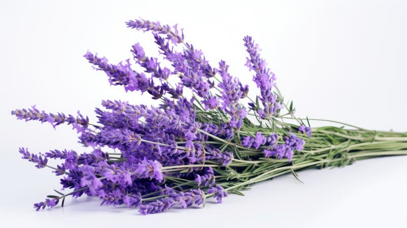Lavanda viola su fondo bianco illustrazione di stock