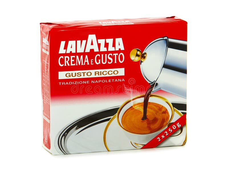 Lavazza Crema E Gusto, 2 X 250g Coffee Pack Editorial Stock Image - Image  of illustrative, luigi: 138894794